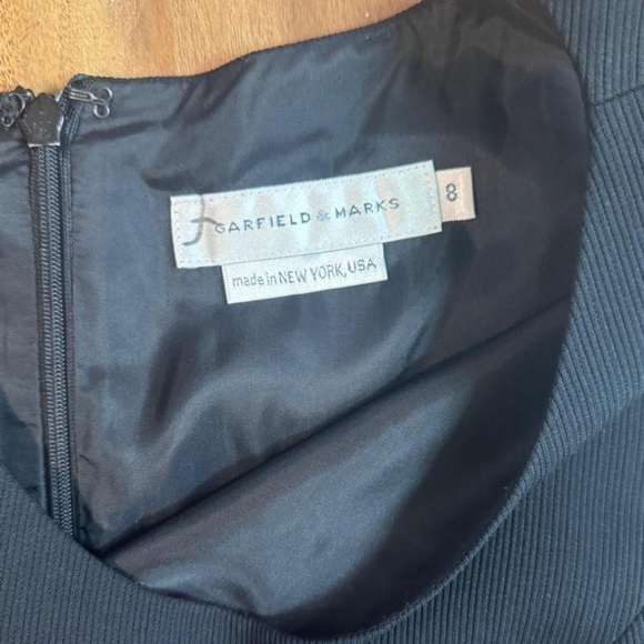 Garfield & Marks Black Micro Ribbed Sheath Dress EUC - Picture 2 of 4